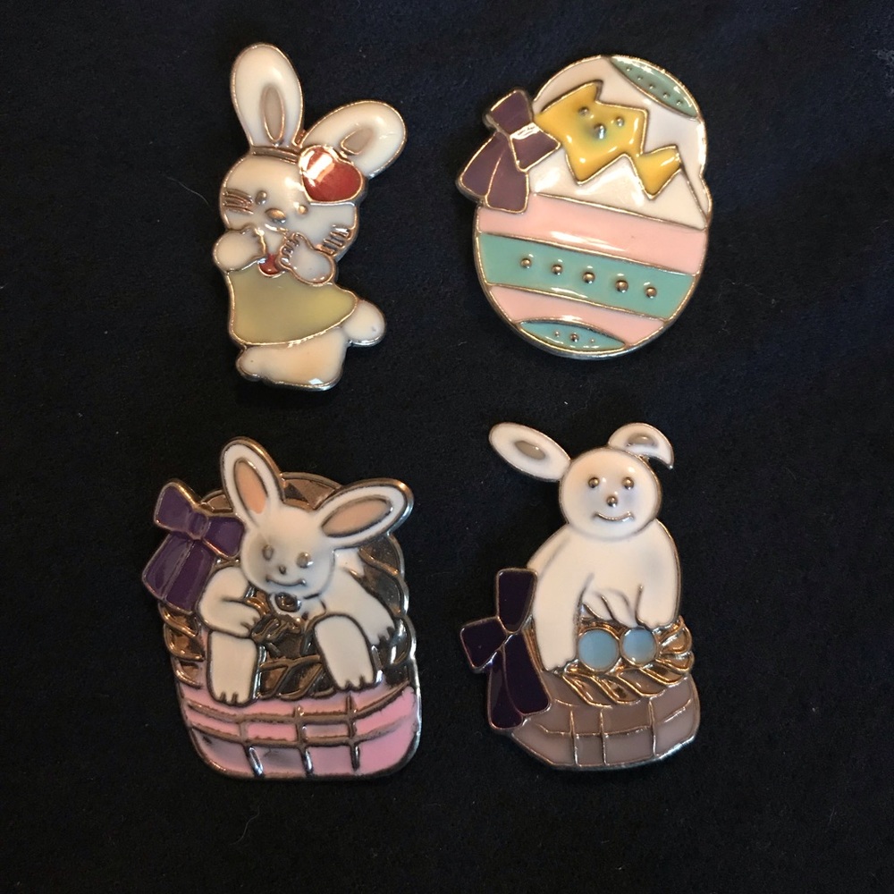 Vintage Enamel 🐣  🐰 Easter Pins/Brooches